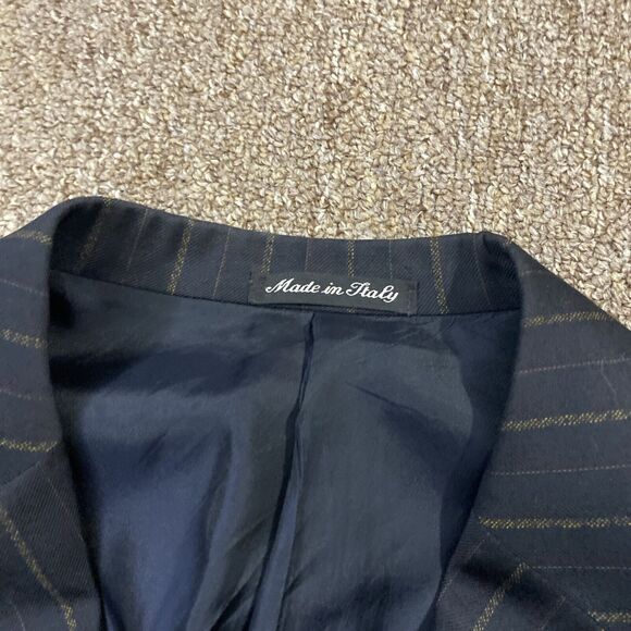 Pal Zileri Brown Pinstriped 100% Wool 2 Pc Suit Jacket Pants See Photos - Picture 7 of 16